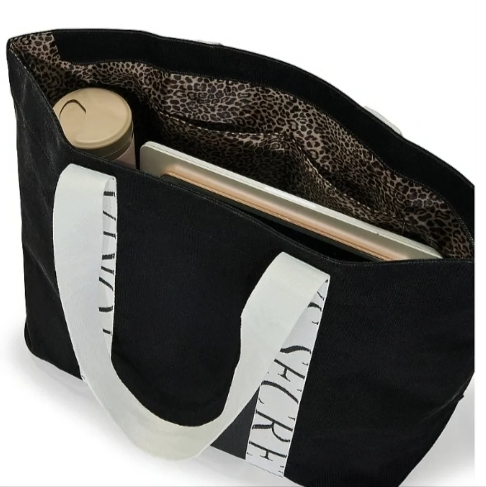 Victoria's Secret Black and White Logo Tote